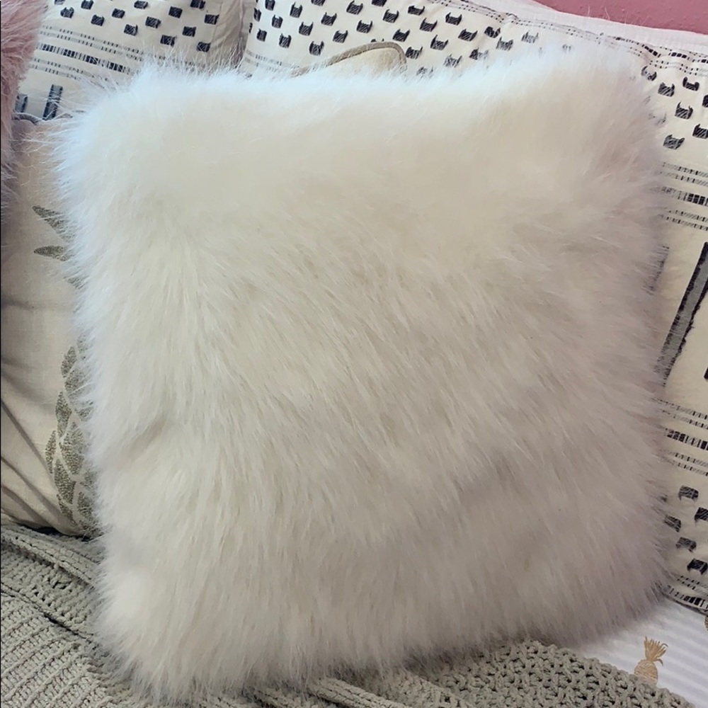 faux fur throw pillow